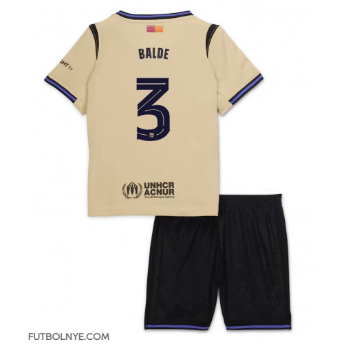 Camiseta Barcelona Alejandro Balde #3 Visitante Equipación para niños 2025-26 manga corta (+ pantalones cortos)